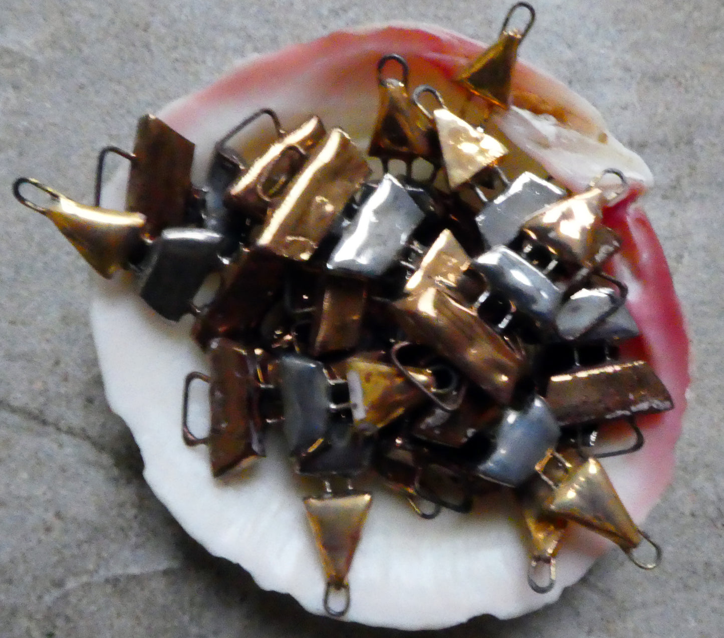 Ceramic Mixed Lustre Christmas Tree Earring Connectors