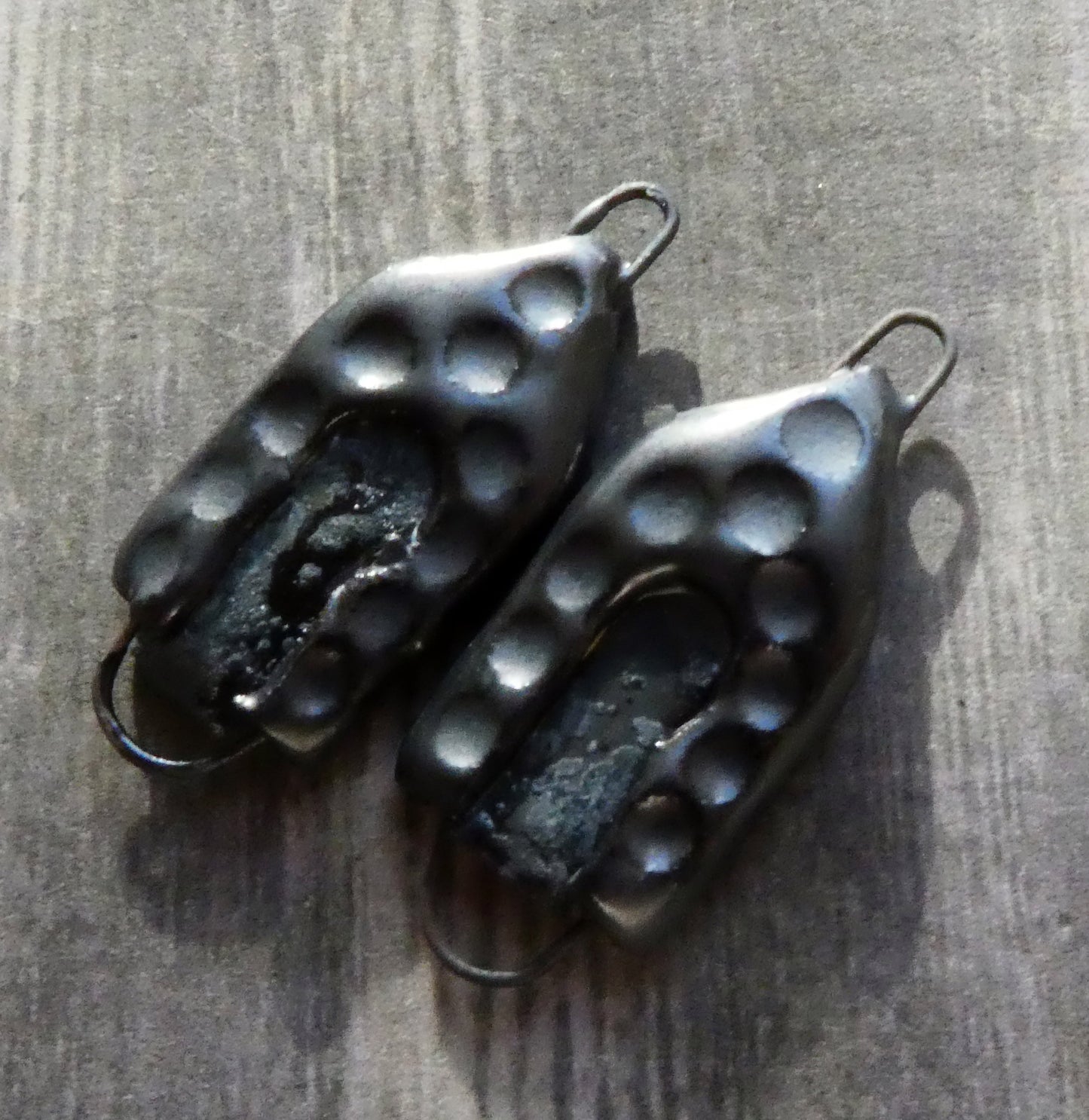 Ceramic Fortress Door Earring Connectors -Pewter