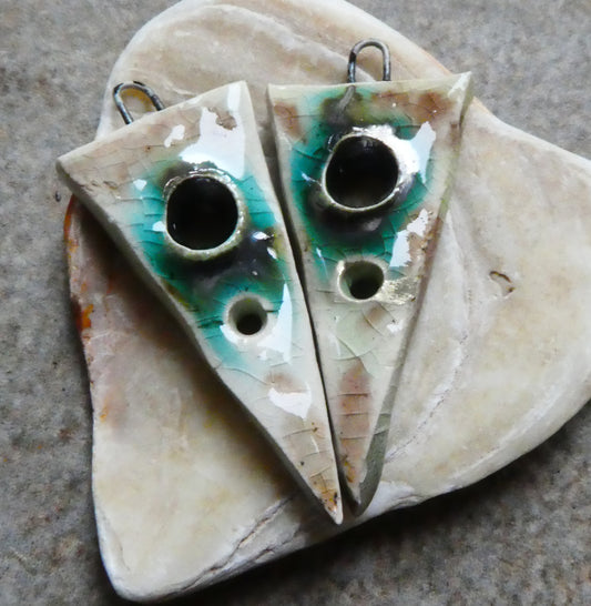 Ceramic Bronzy Dagger Earring Charms