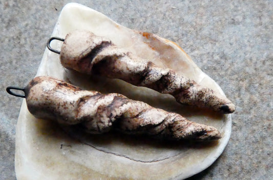 Ceramic Antelope Horn Earring Charms