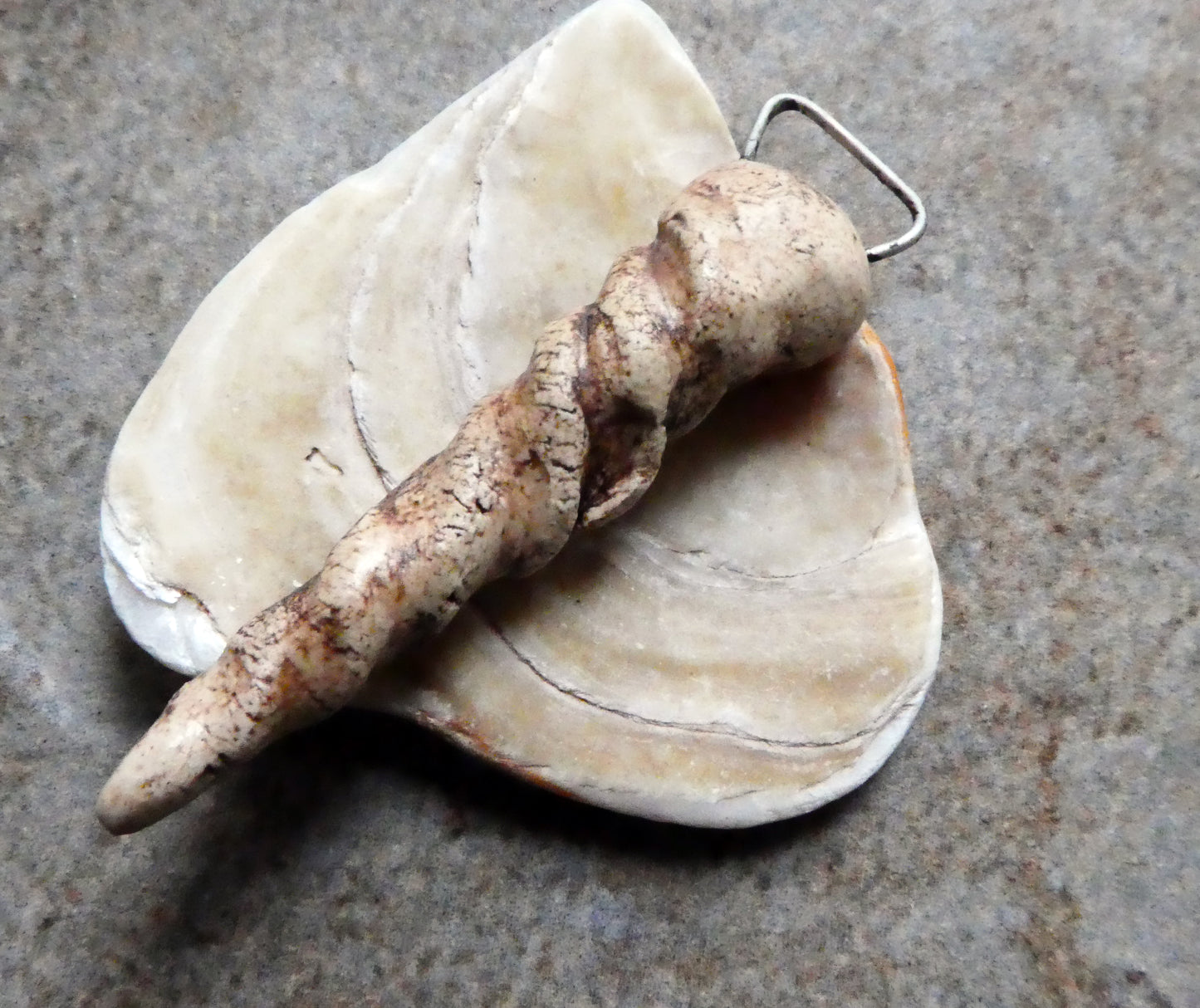 Ceramic Antelope Horn Pendant