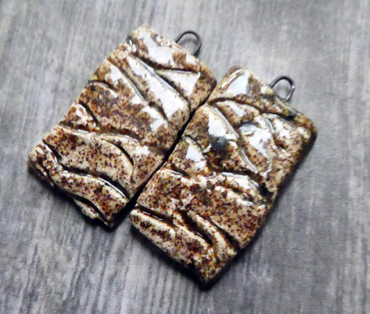 Ceramic Slate Wall Earring Charms #2 - Varan