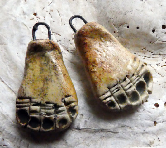 Ceramic Grubby Feet Earring Charms