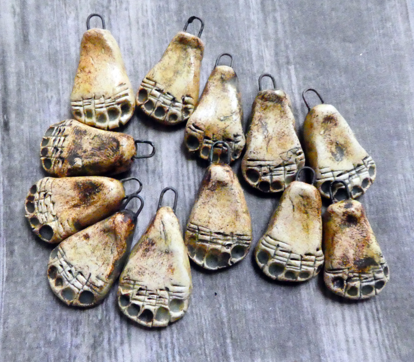 Ceramic Grubby Feet Earring Charms