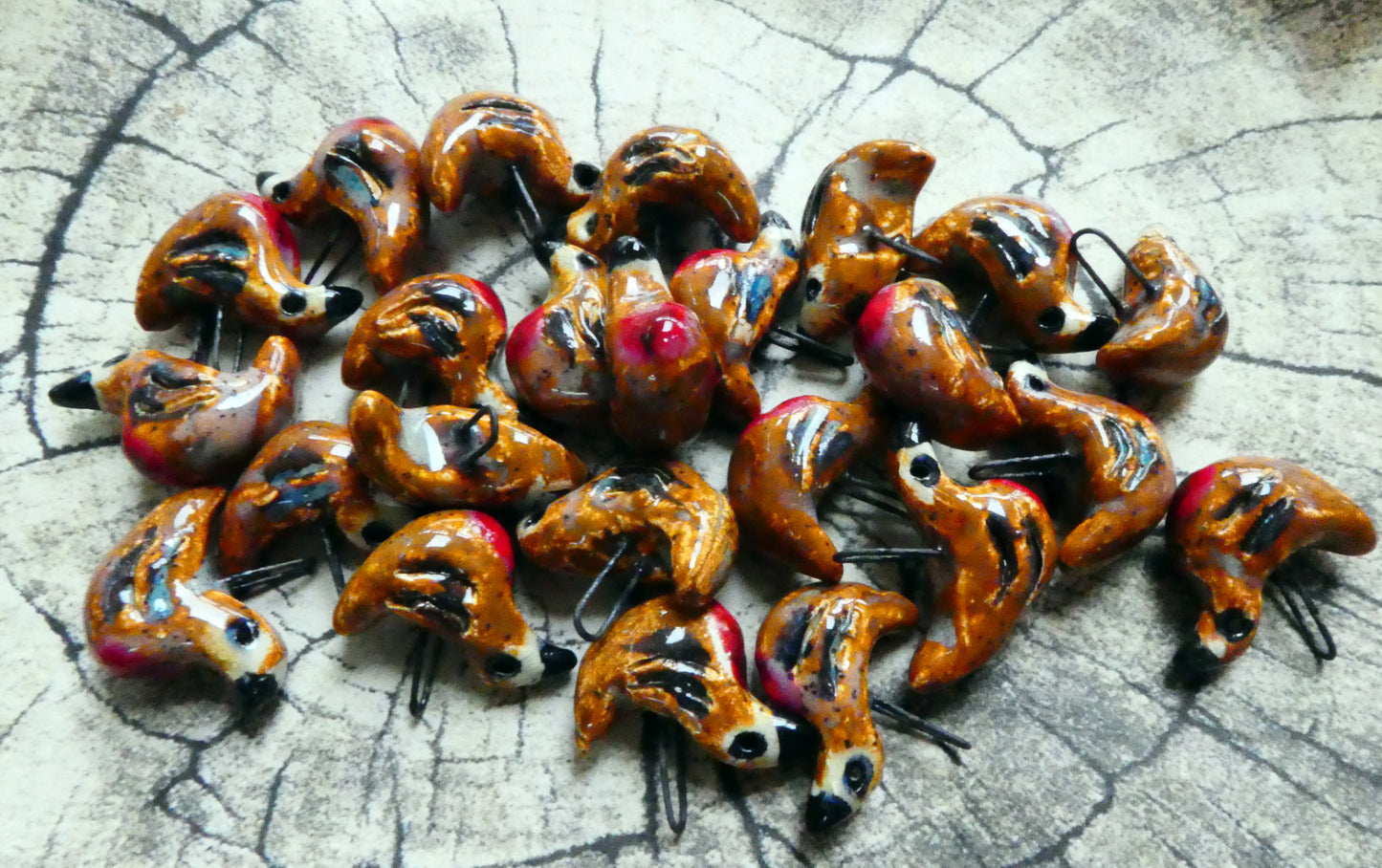 Ceramic Little Robin Earring Charms