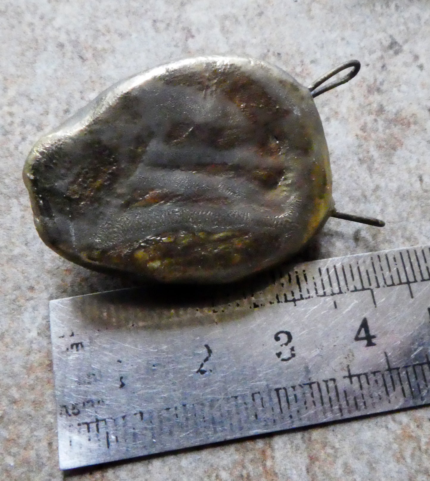 Ceramic Bronzed Head Pendant