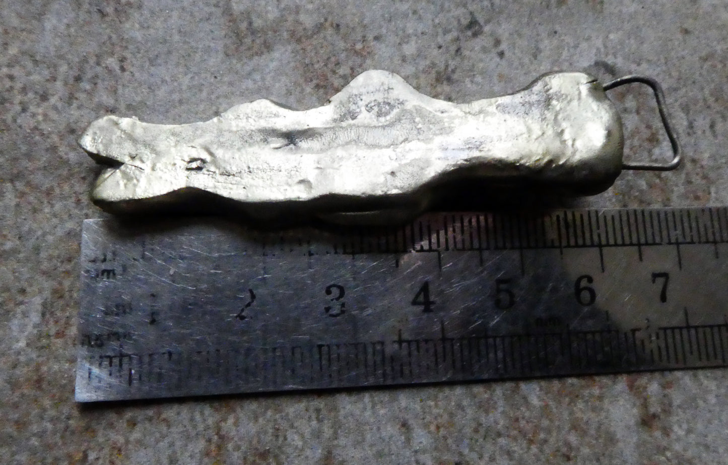 Ceramic Cycladic Bronzed Figure Pendant