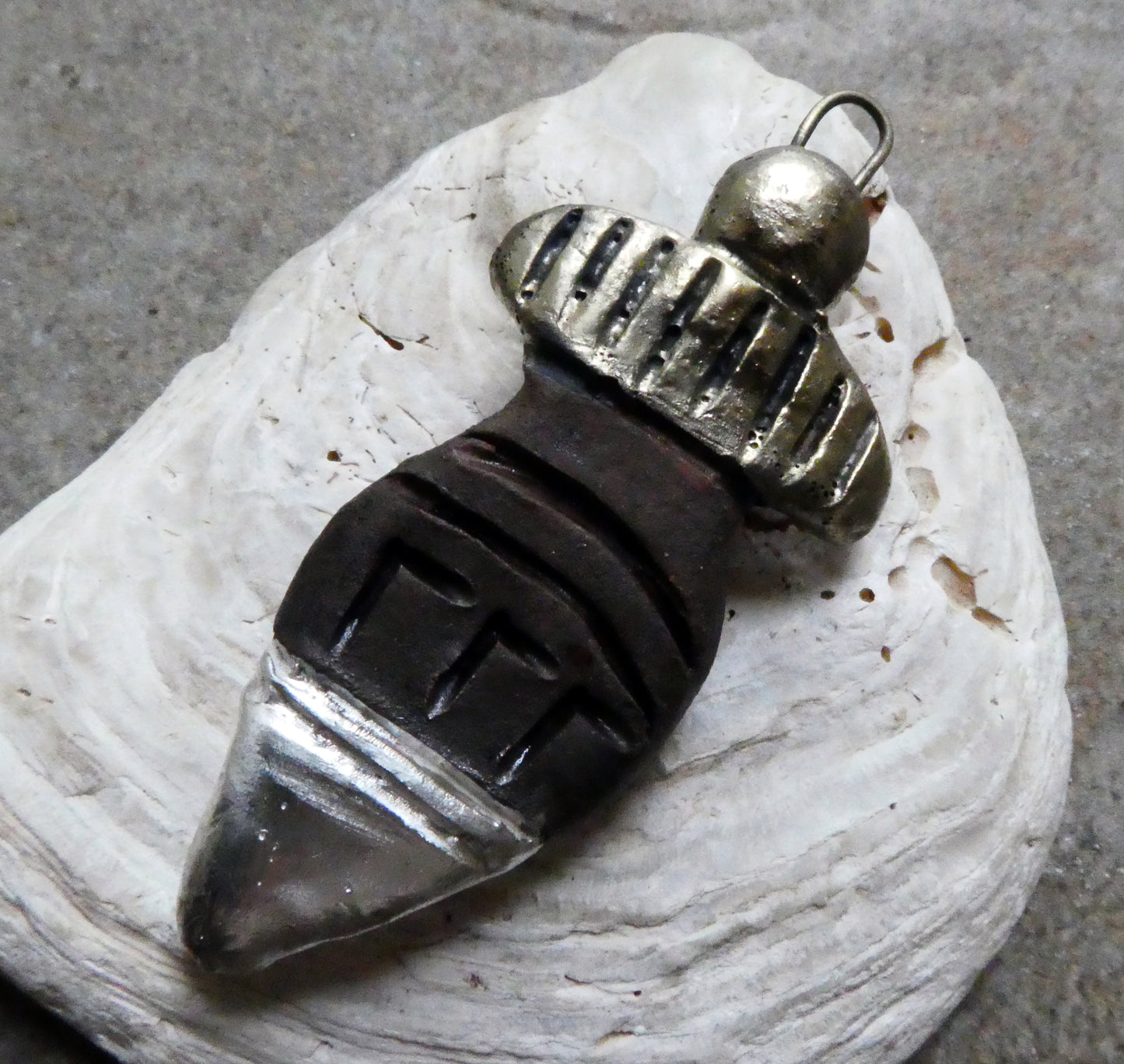 Ceramic Ancient Spearhead Pendant