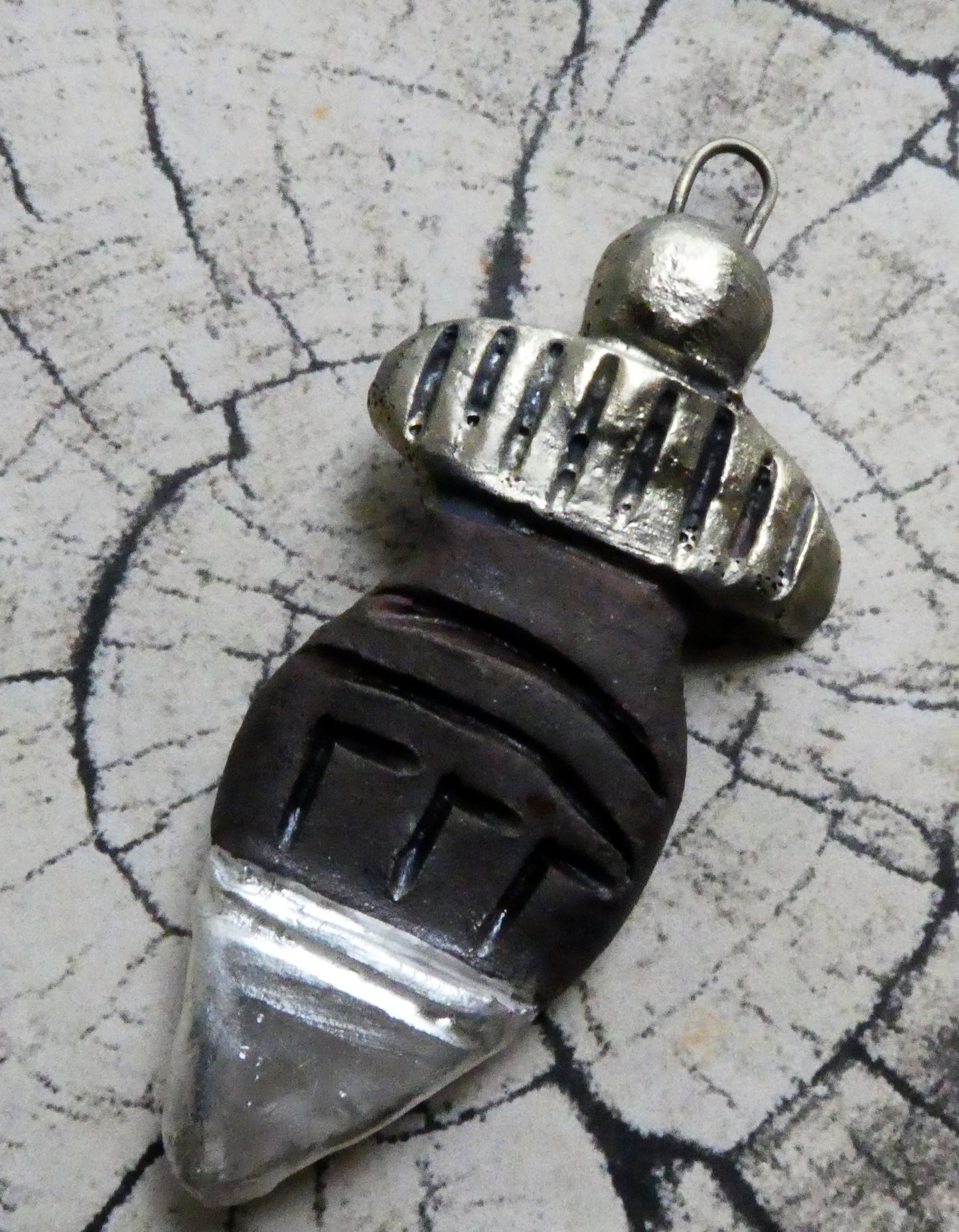 Ceramic Ancient Spearhead Pendant