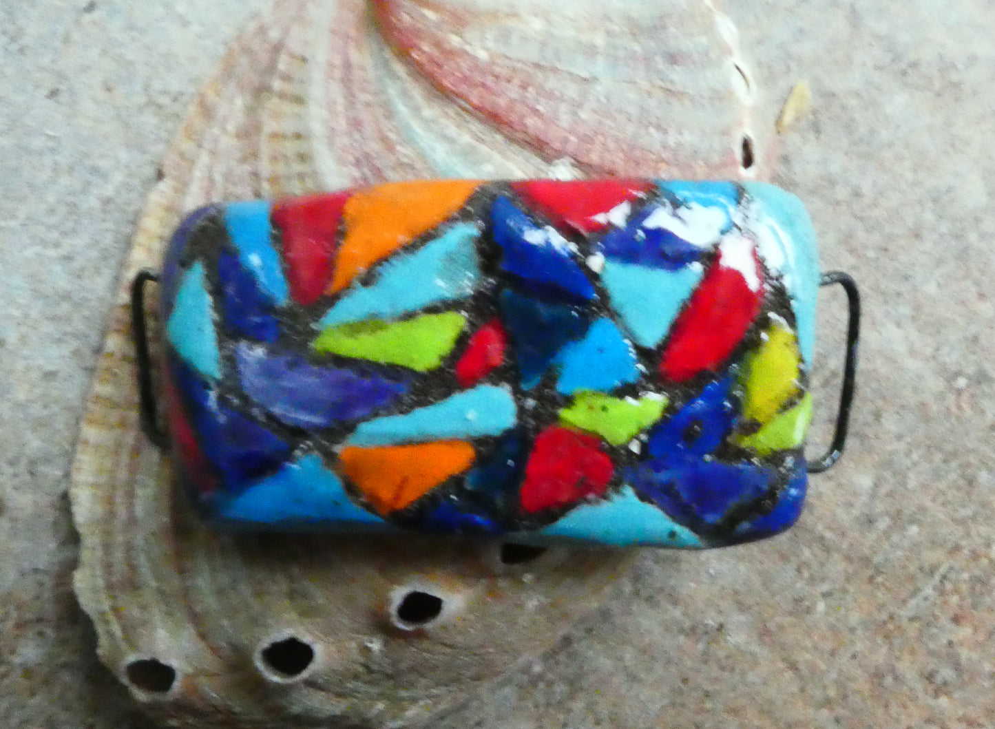 Ceramic Sgraffito Bracelet Focal #2