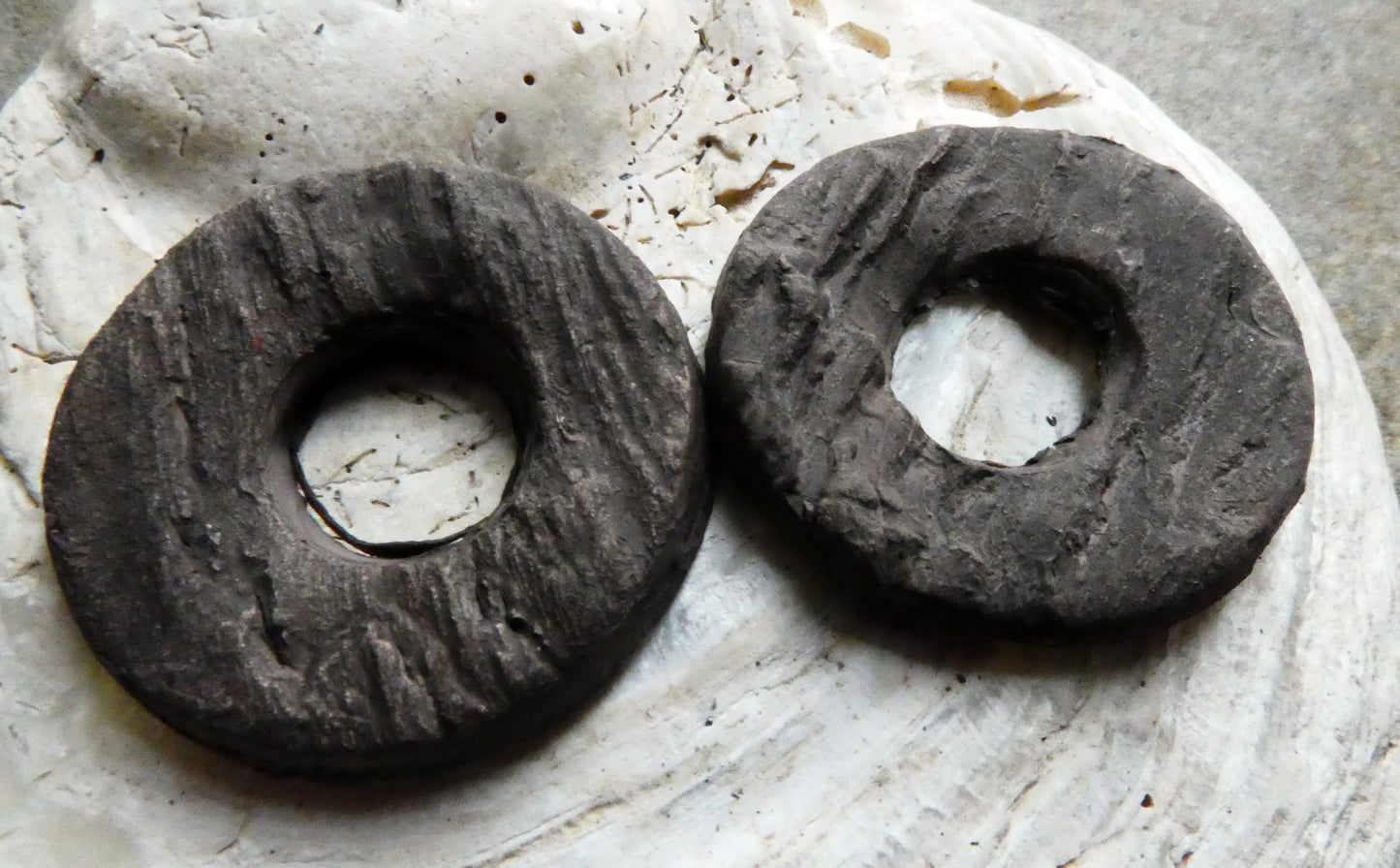 Ceramic Driftwood Hoop Beads