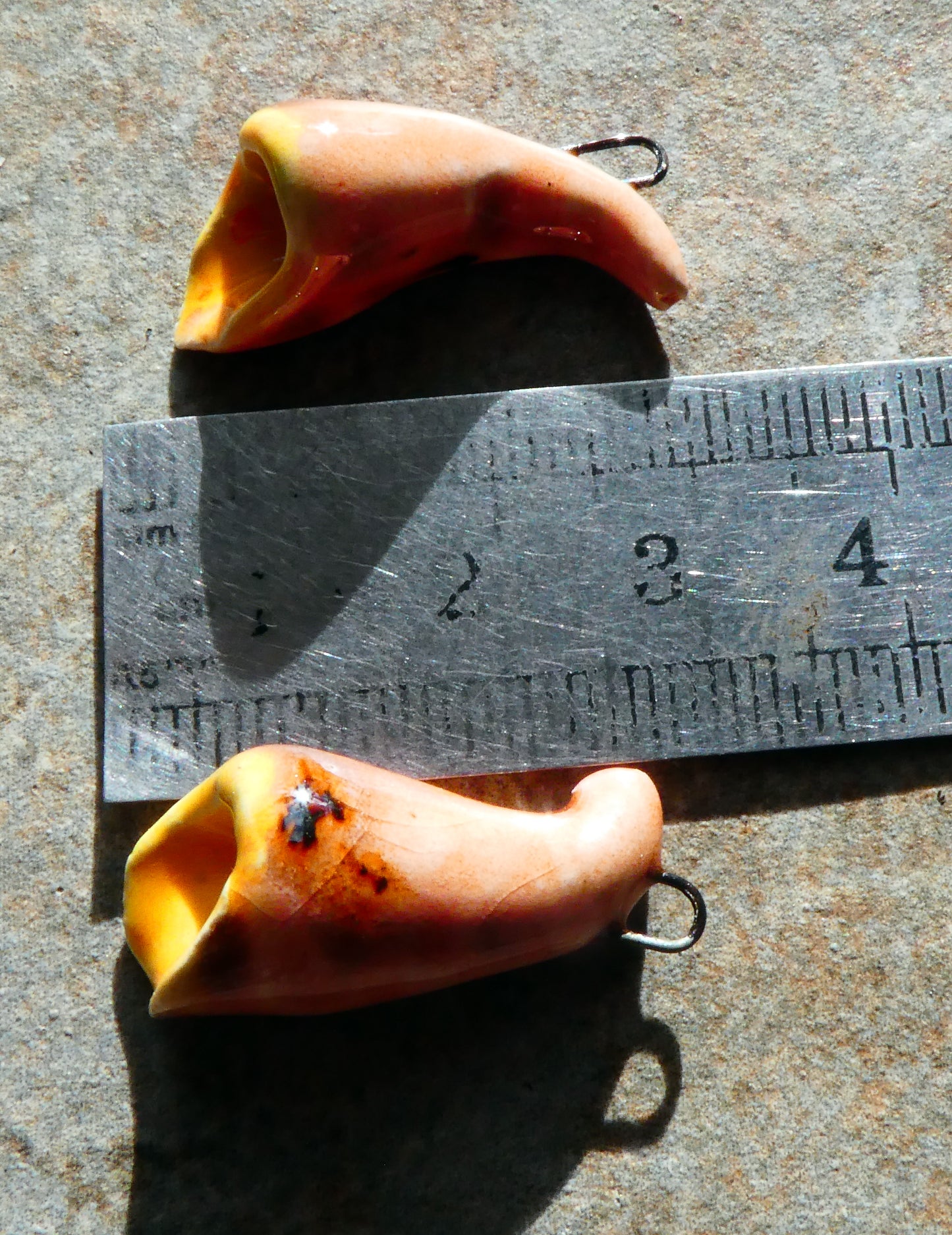 Ceramic Foxglove Flower Earring Charms - Day Lily