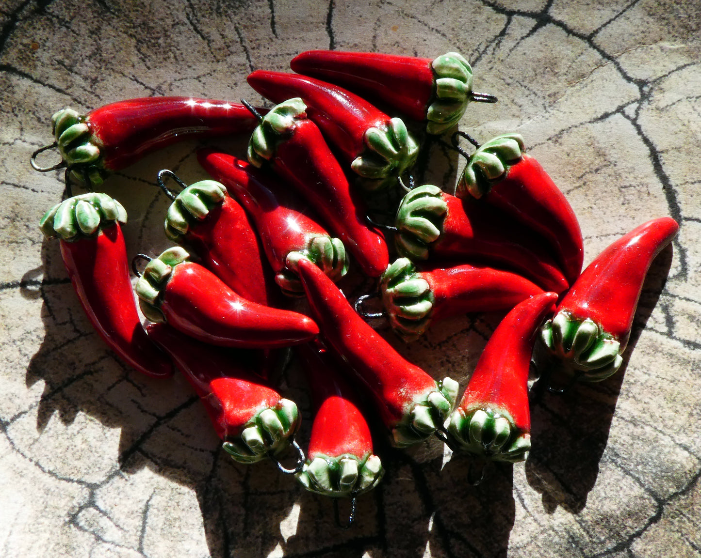 Ceramic Chilli Earring Charms