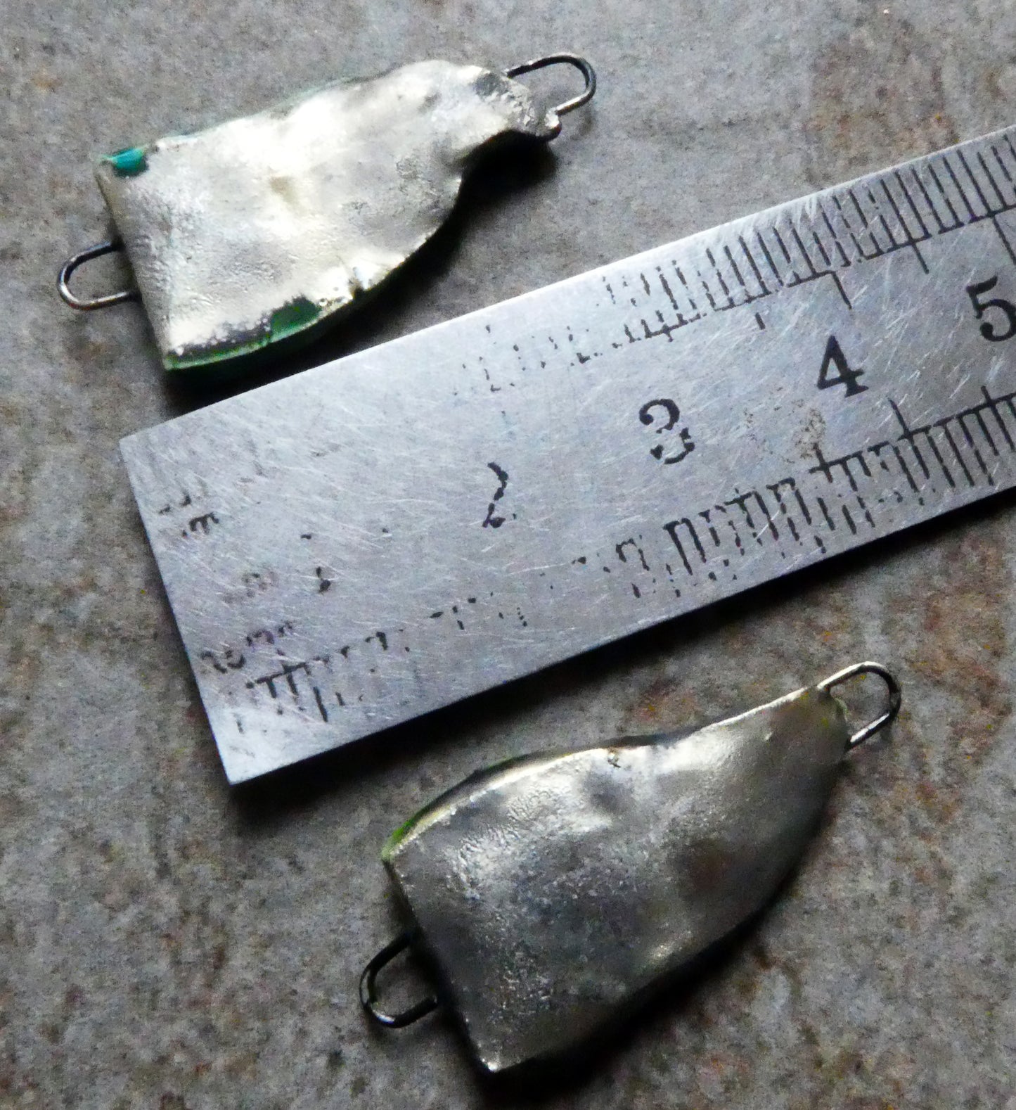 Ceramic Quivering Poplar Tree Earring Connectors - Cappuccino Mint