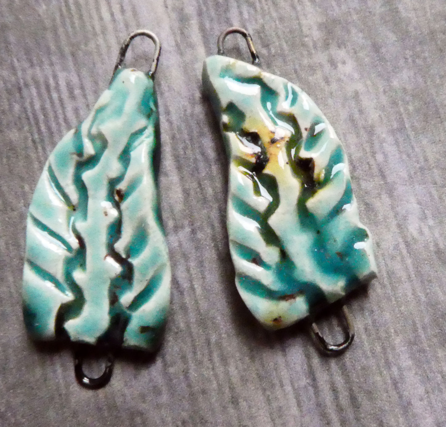 Ceramic Quivering Poplar Tree Earring Connectors - Lotus Blossom