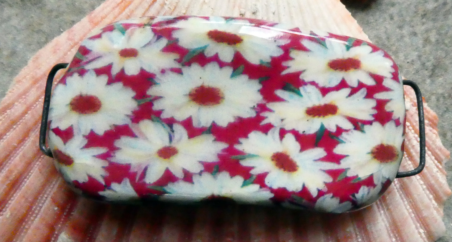 Ceramic Decal Daisy Bracelet Bar
