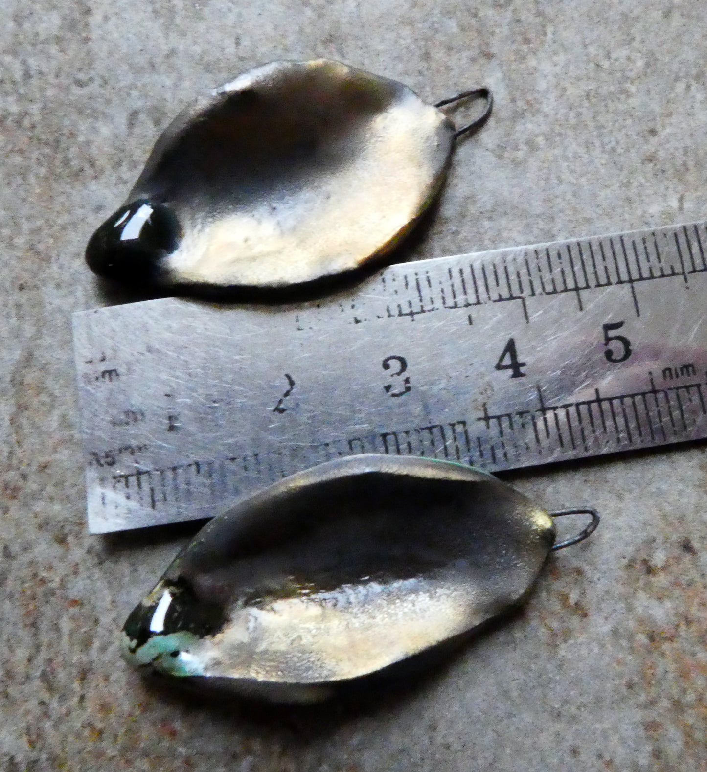 Ceramic Super Slim Leaf Earring Charms #1