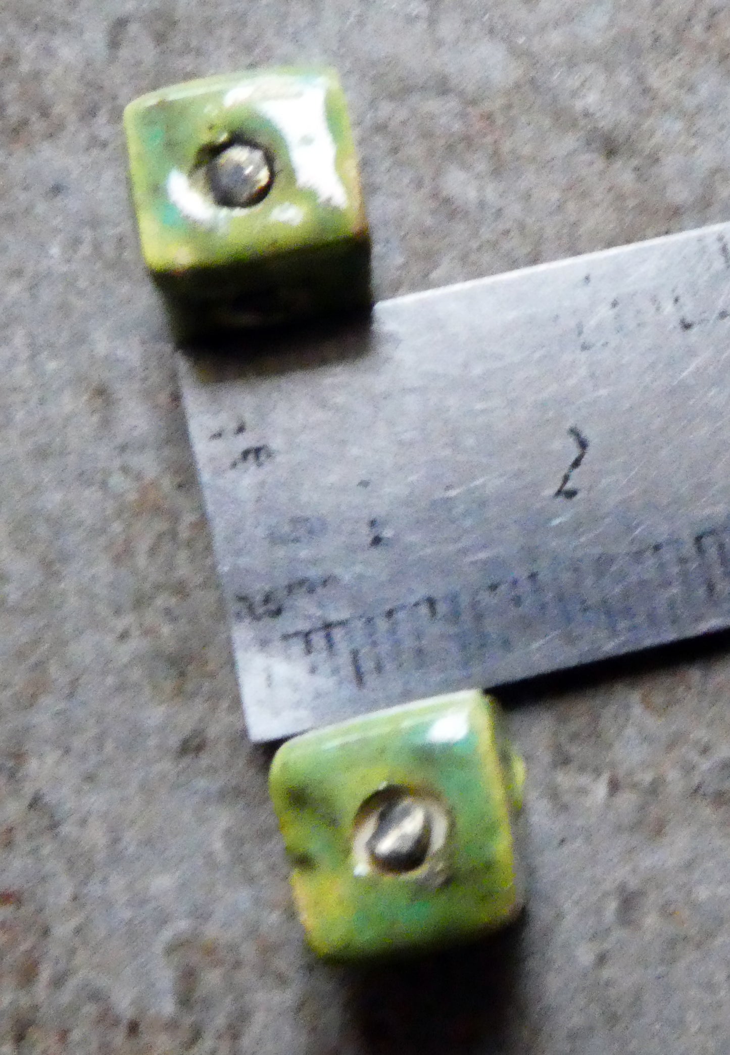 Ceramic Little Cube Beads  - Supernova