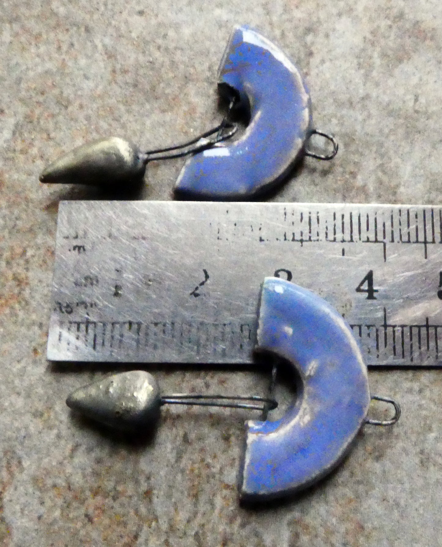 Ceramic Semi Circle Dangles - Ohio