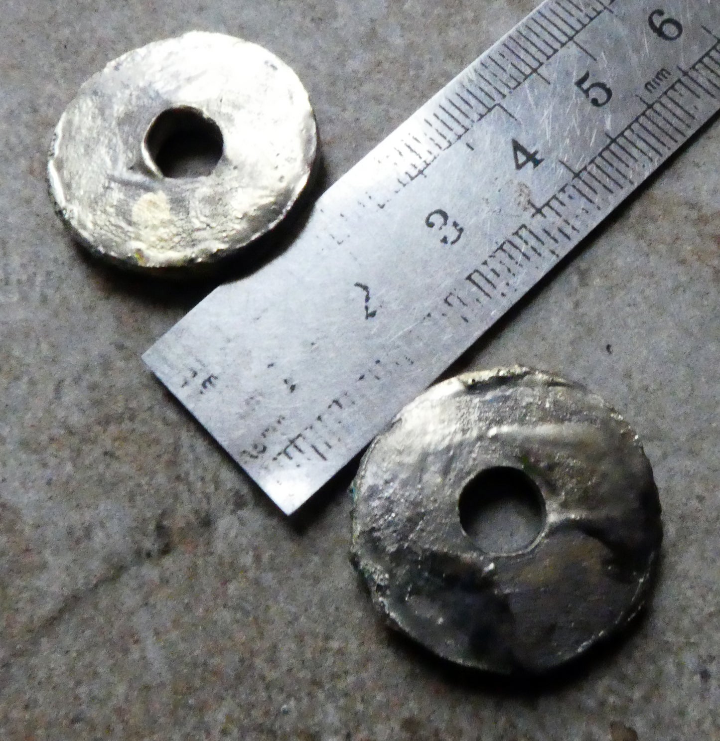 Ceramic Mixed Finish Discs Earring Charms