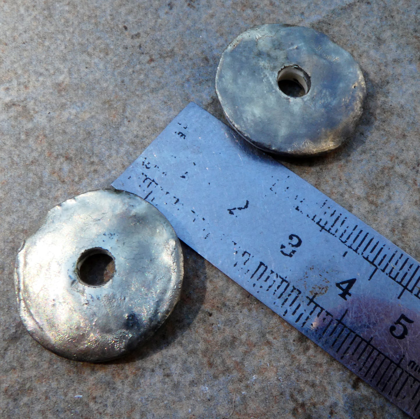 Ceramic Organic Textured Discs - Foggy Sky