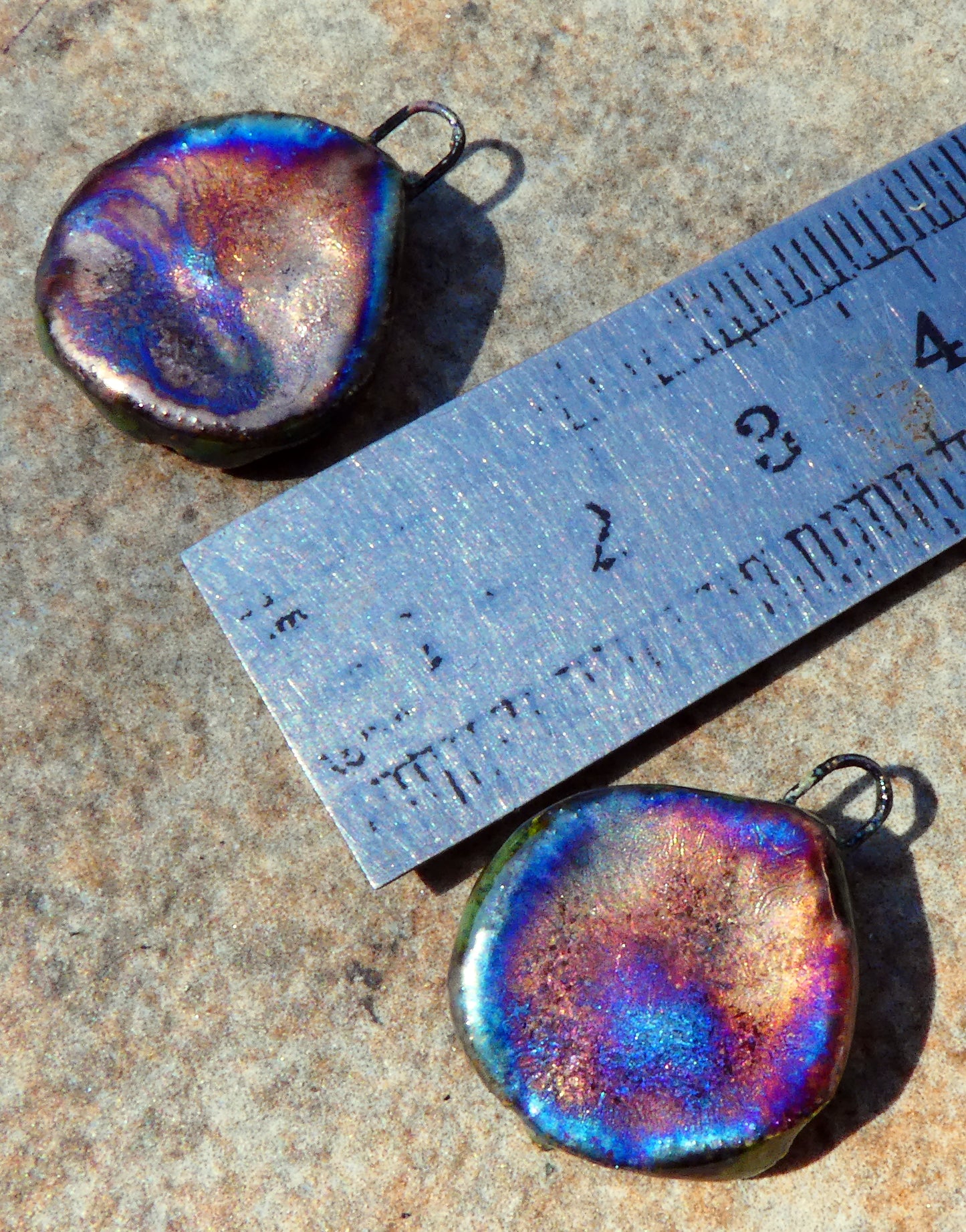 Ceramic Organic Textured Little Earring Charms - Pagoda