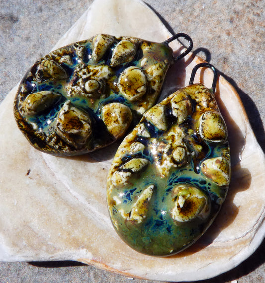 Ceramic Organic Textured Drops - Pagoda