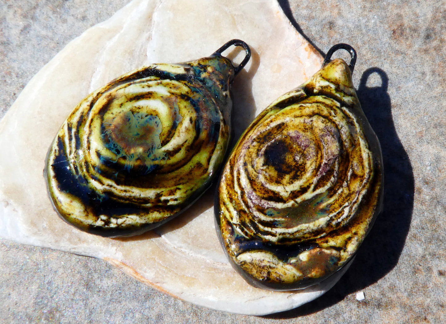 Ceramic Organic Textured Drops - Pagoda