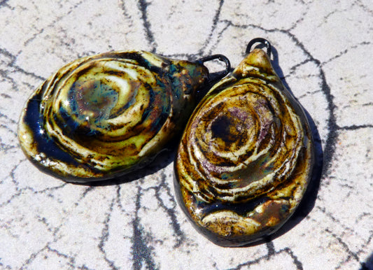 Ceramic Organic Textured Drops - Pagoda