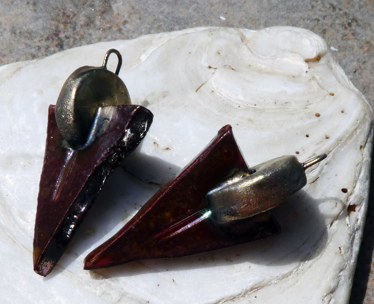 Ceramic Chunky Dagger Charms - Rose Gold