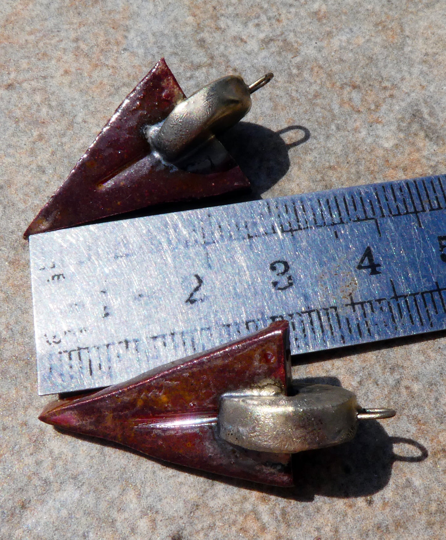 Ceramic Chunky Dagger Charms - Rose Gold