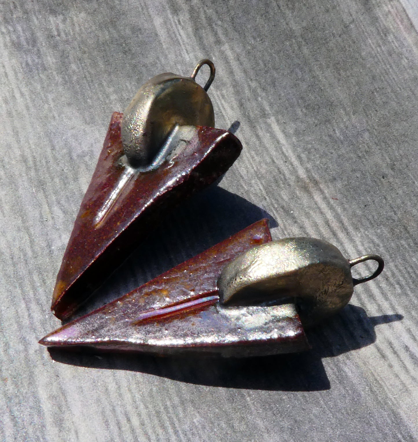 Ceramic Chunky Dagger Charms - Rose Gold