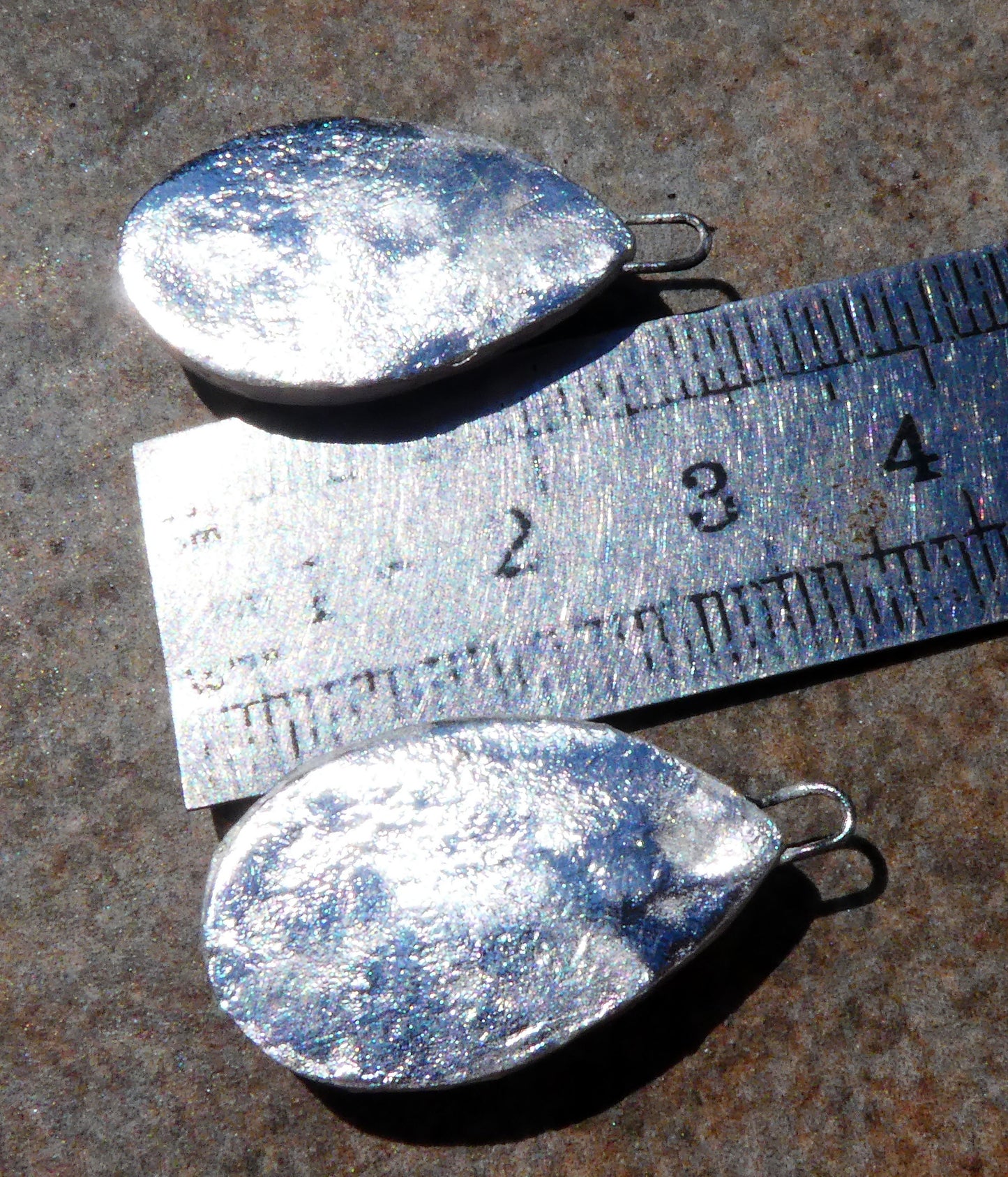 Ceramic and Silver Lagoon Enamel Drops -Genoa Blue