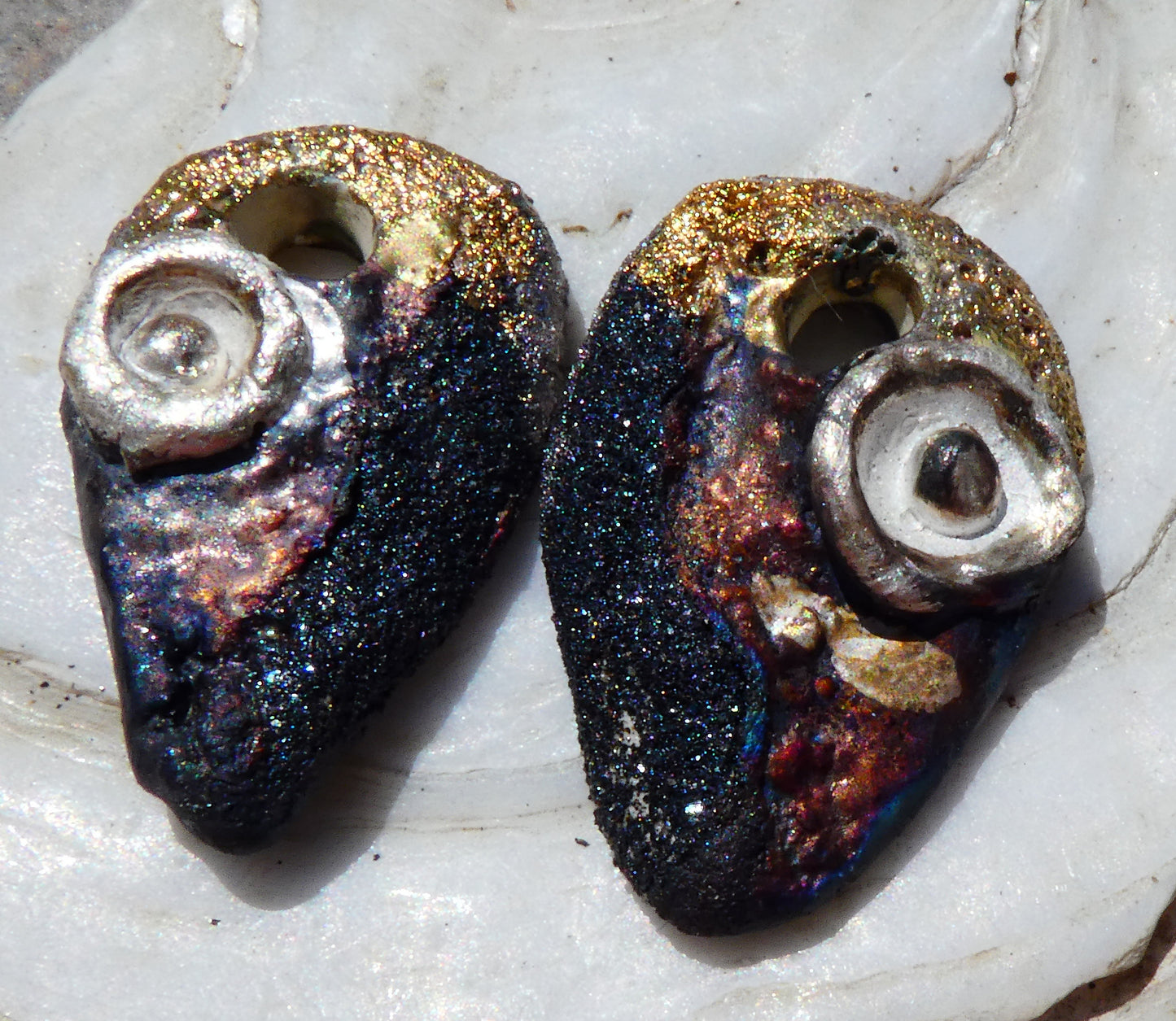 Ceramic New Rock Shard Earring Charms