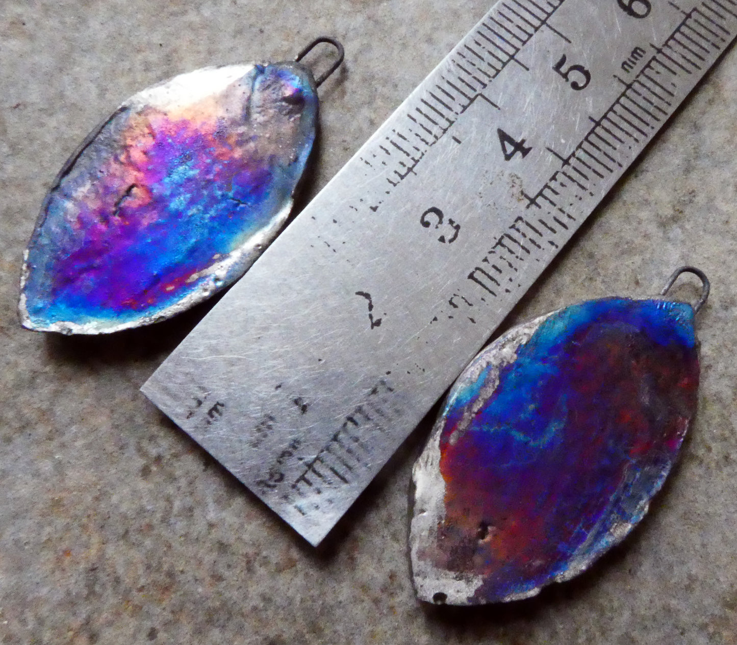 Ceramic Painted Drop Decal Earring Charms #7