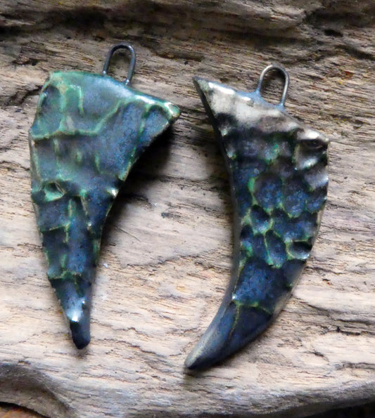 Ceramic Croc Claw Earring Charms- Reptile