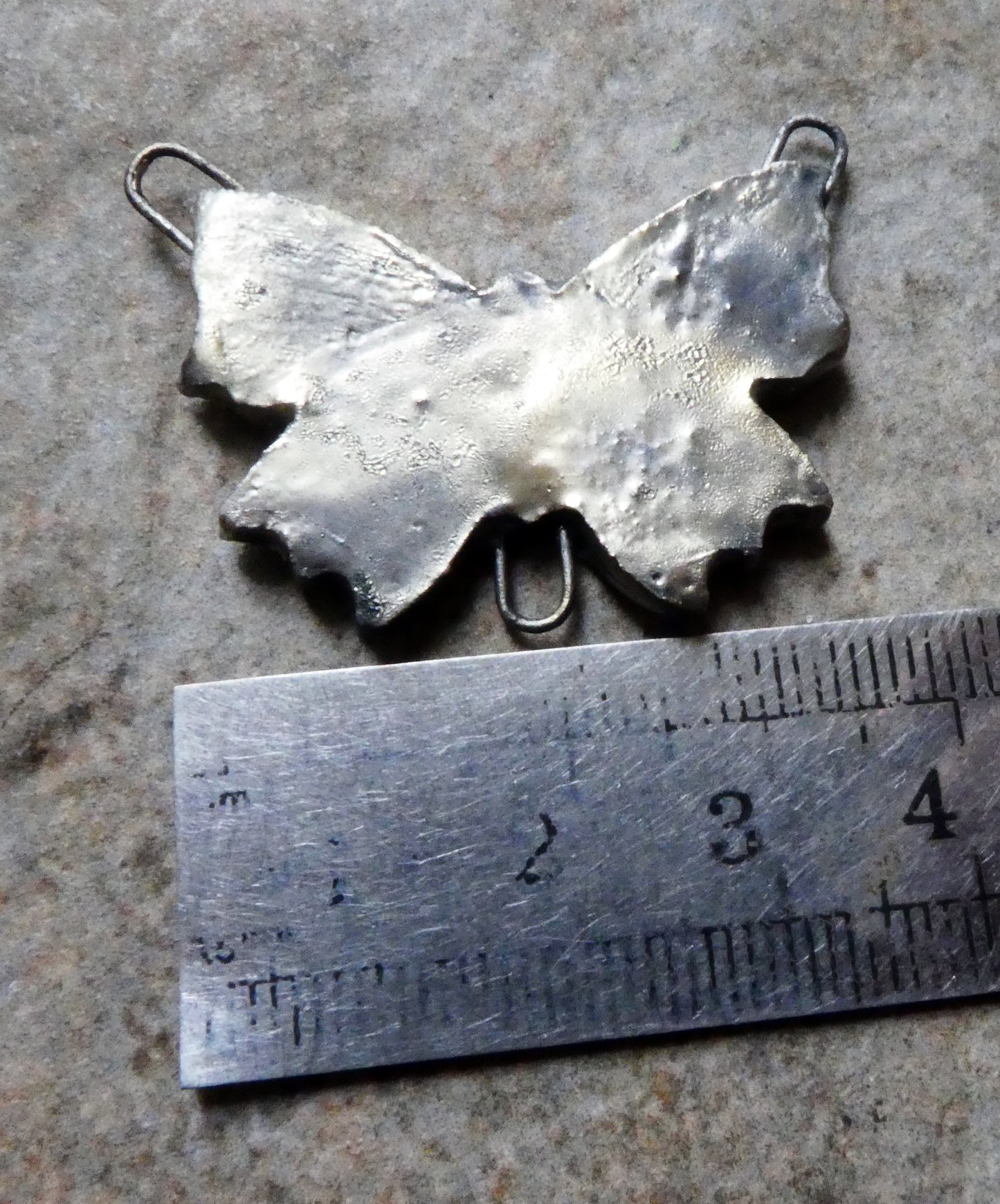 Ceramic Decal Butterfly Necklace Connector - #3