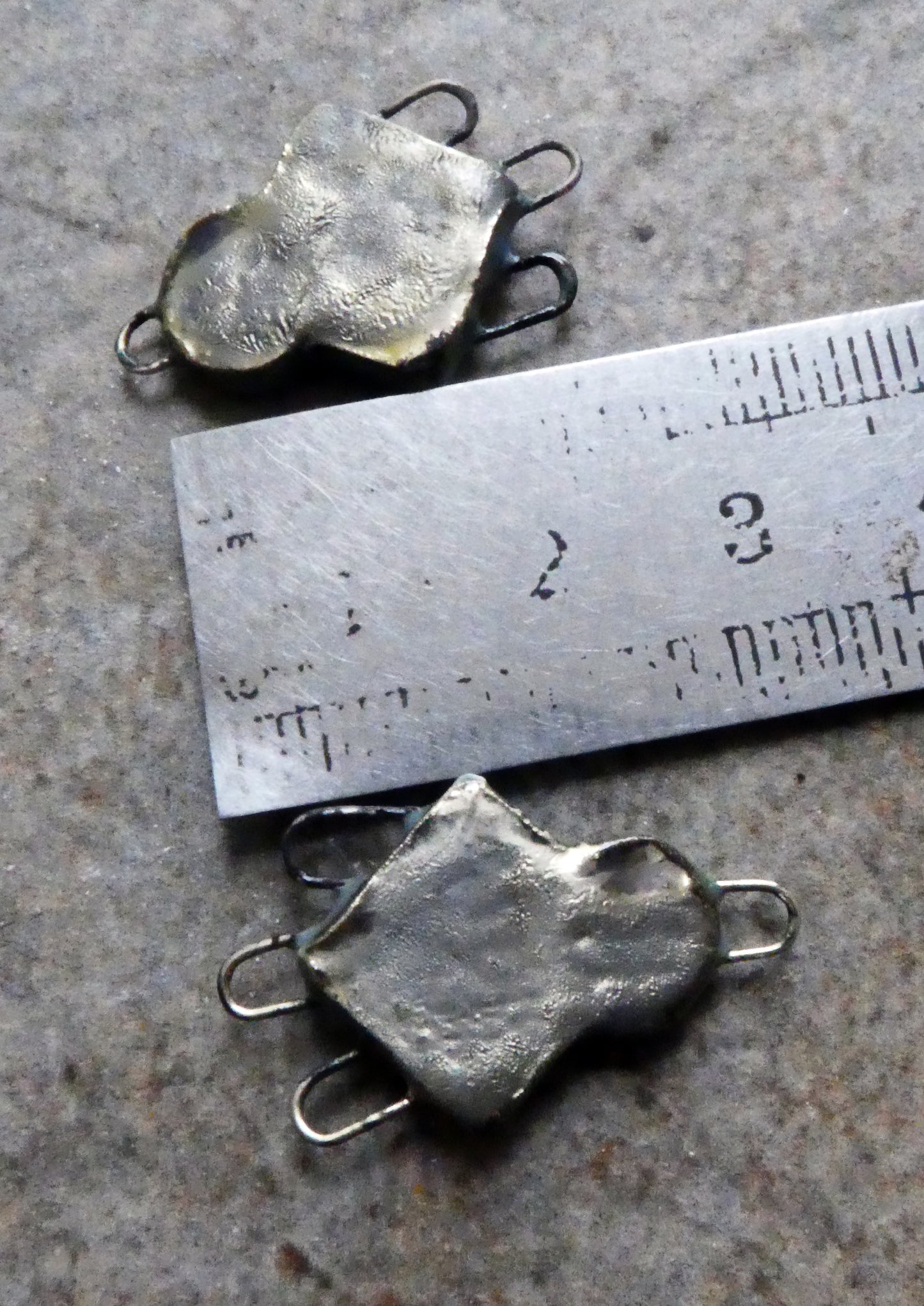 Ceramic Diamond Rivet Earring Connectors -Platinum and Gold