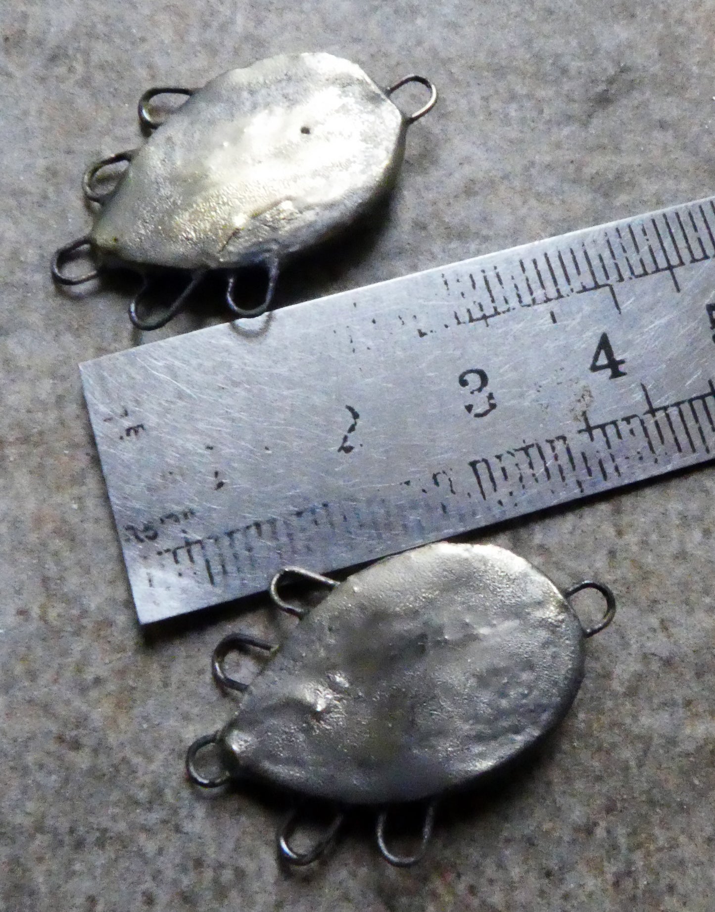 Ceramic Teardrop Three Hoop Earring Connectors -Supernova