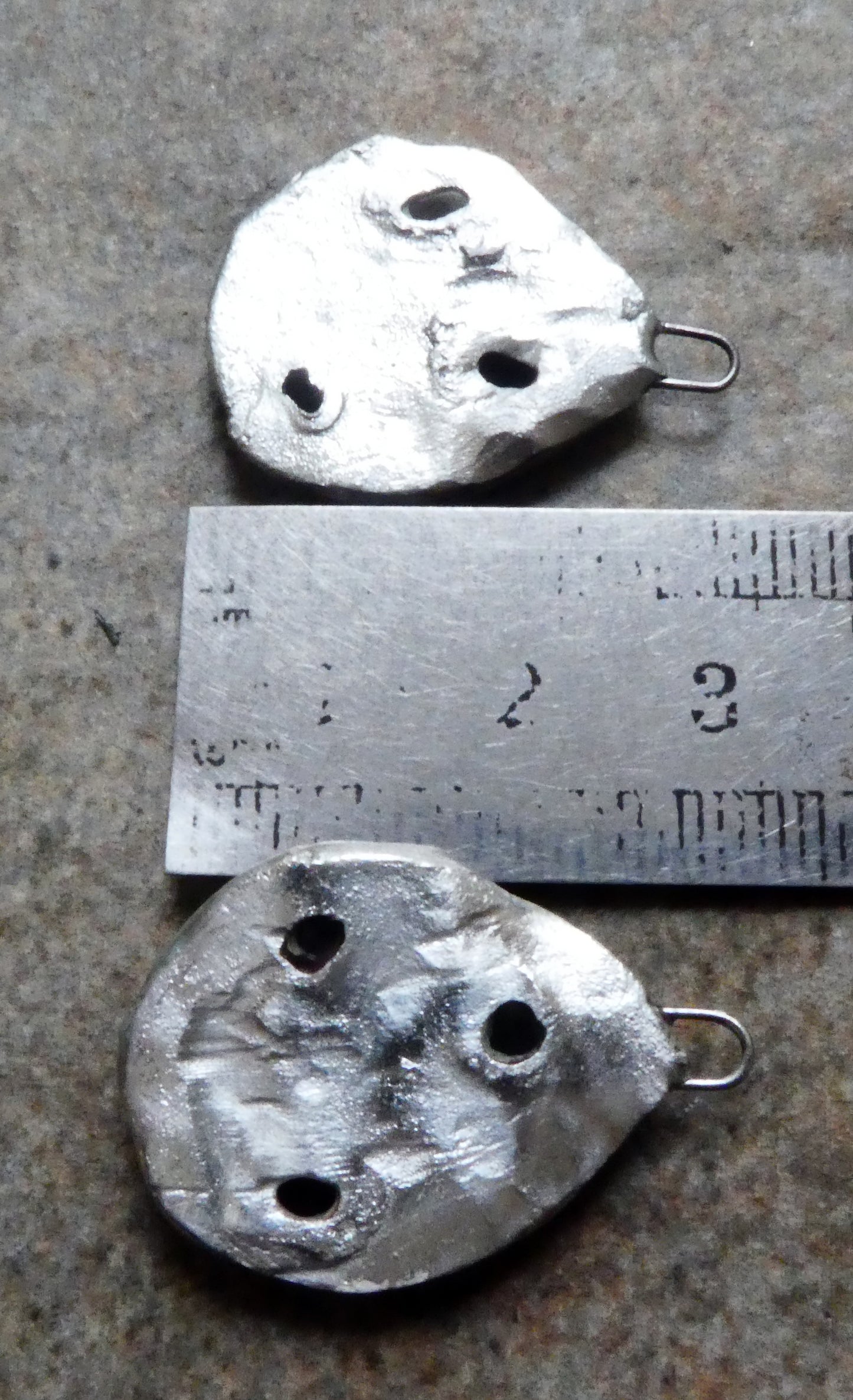 Ceramic Textured Enamel Earring Charms - Midnight Blue and Turquoise#2