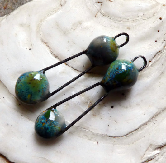 Ceramic Disc Sling Charms -Mountain Moss
