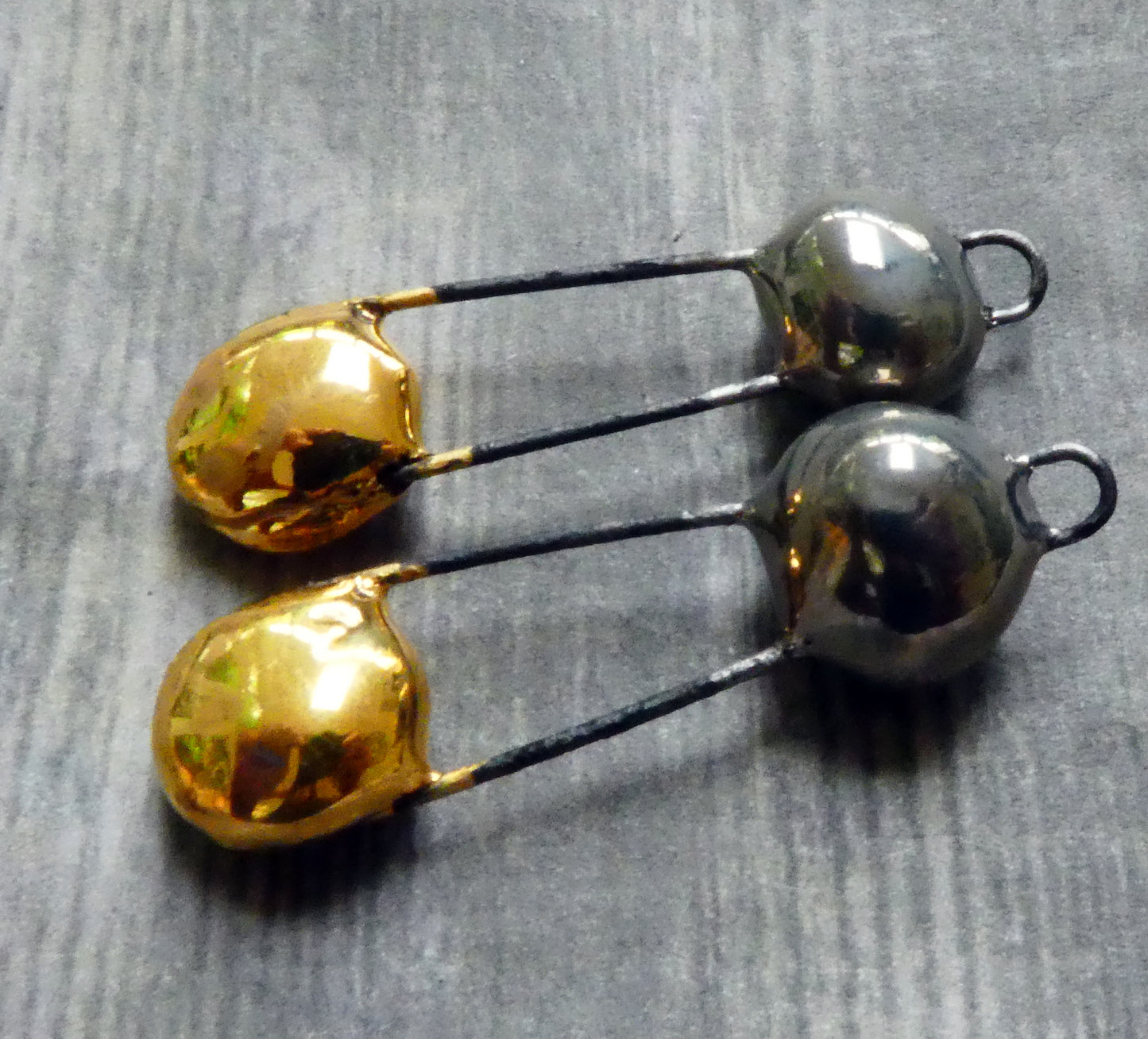 Ceramic Disc Sling Charms -Platinum and Gold