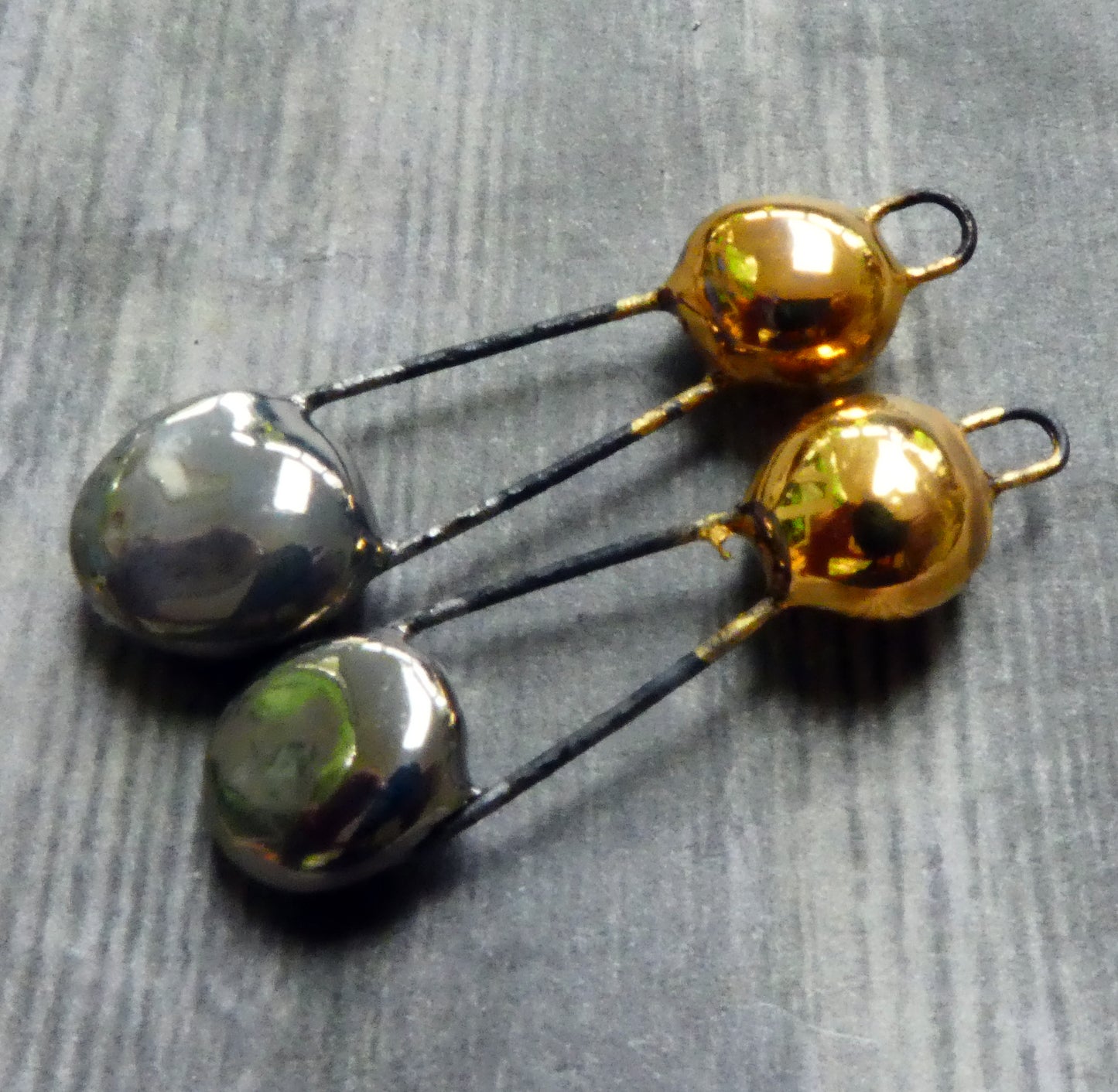 Ceramic Disc Sling Charms -Gold and Platinum