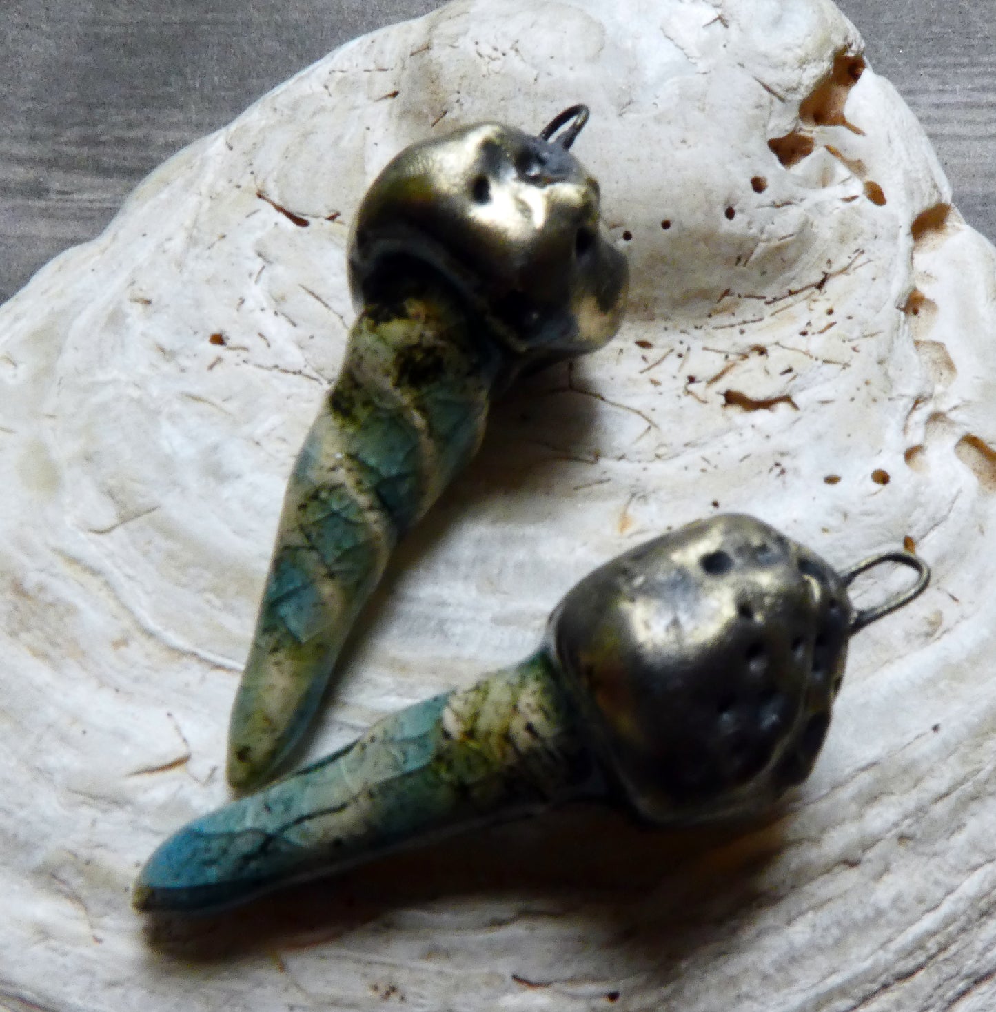 Ceramic Sea Creature Earring Charms -Water