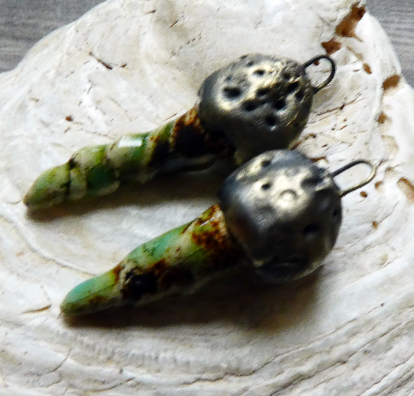 Ceramic Sea Creature Earring Charms -Lime