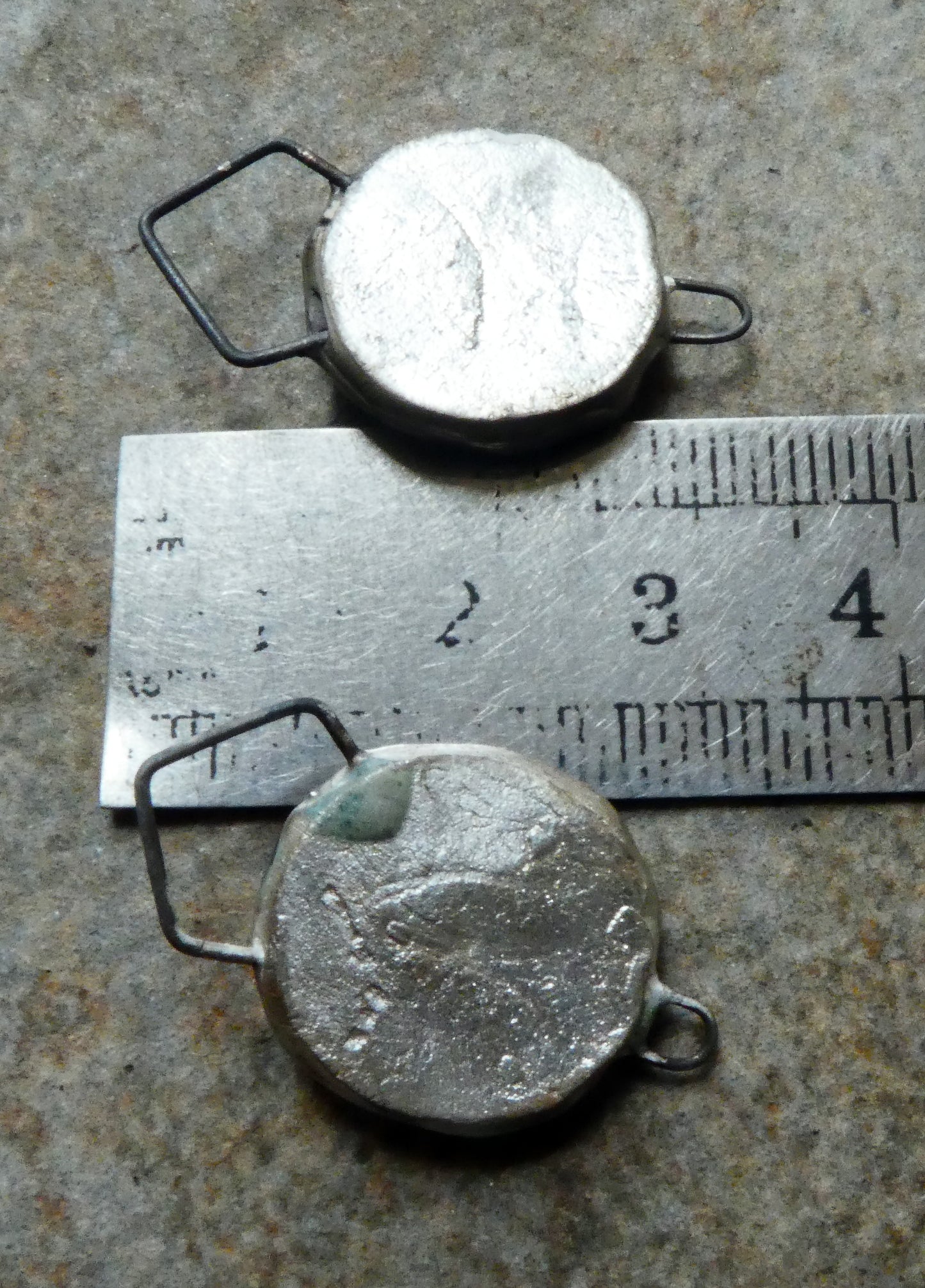 Ceramic Oozy Glass Disc Connectors - Amber #2