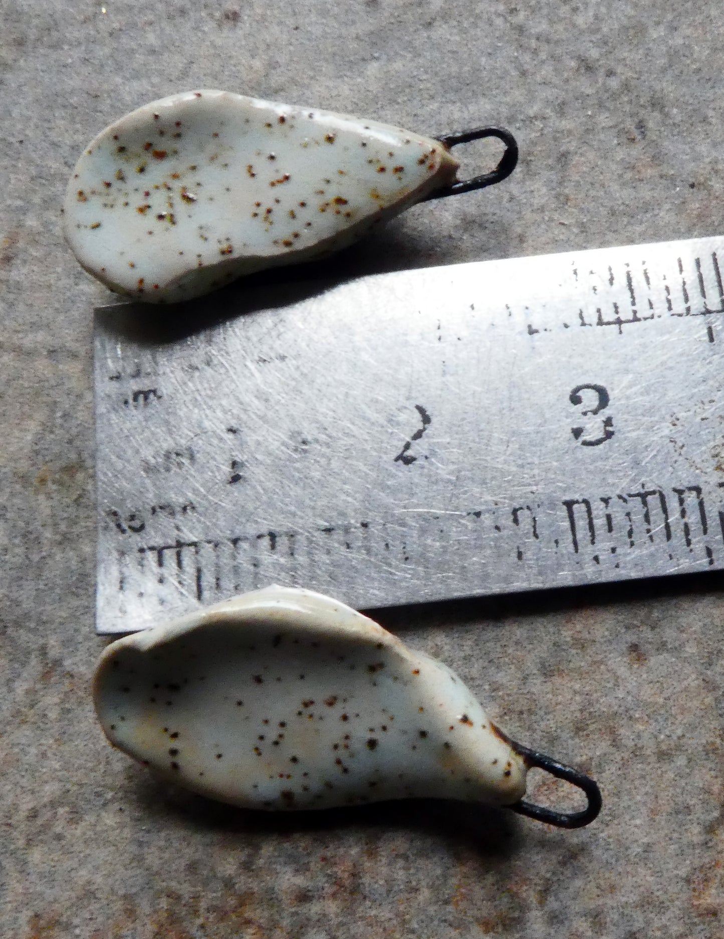 Ceramic Conical Shell Charms - Sand