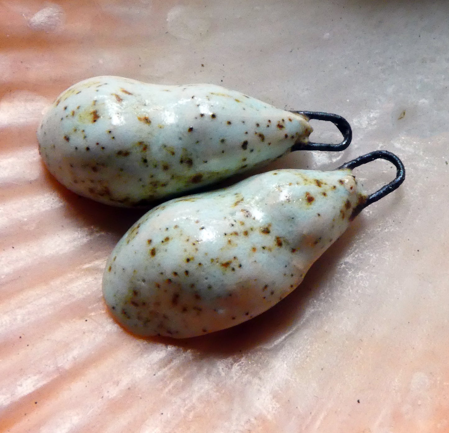 Ceramic Conical Shell Charms - Sand