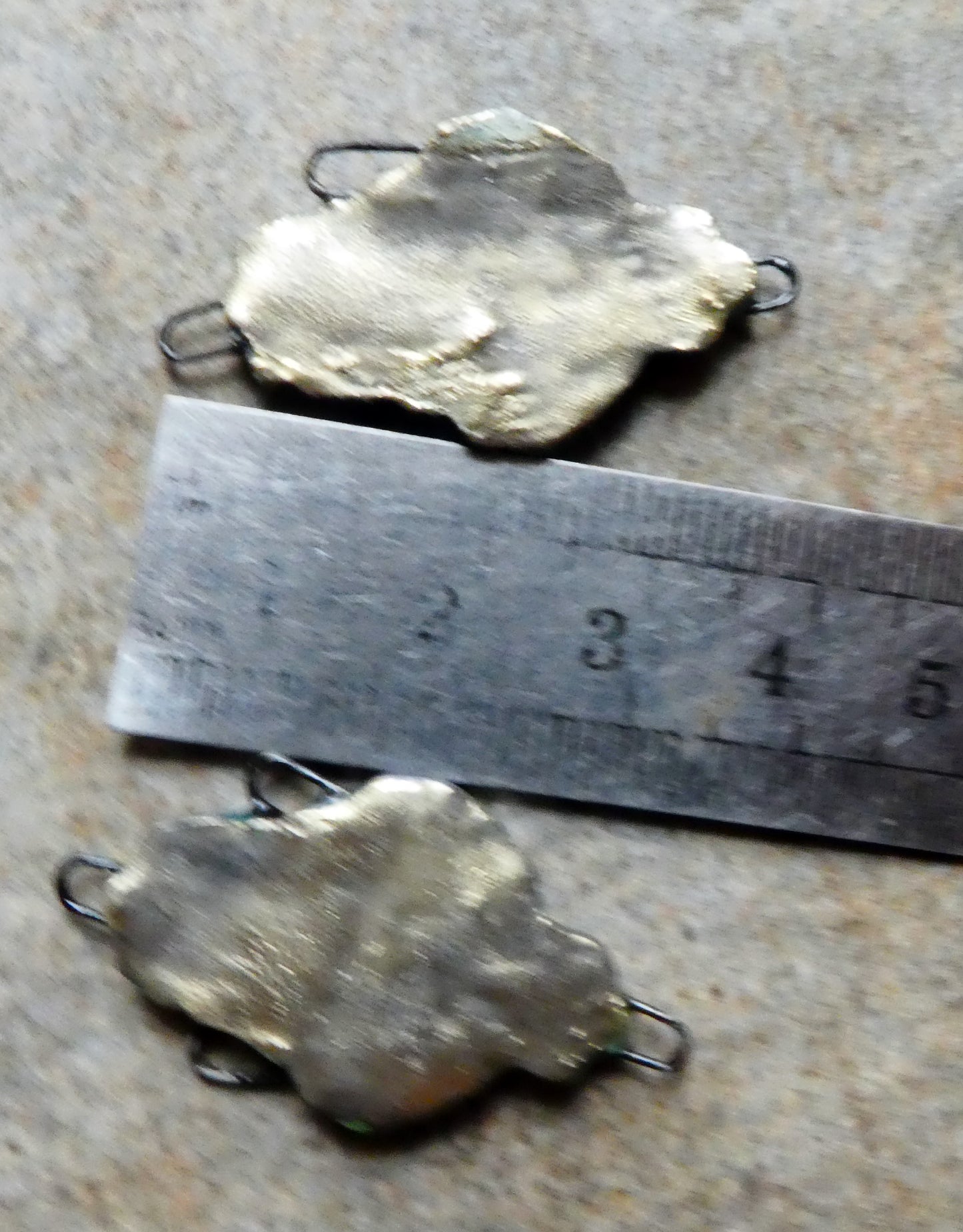 Ceramic Filligree Earring Connectors - Midnight Blue