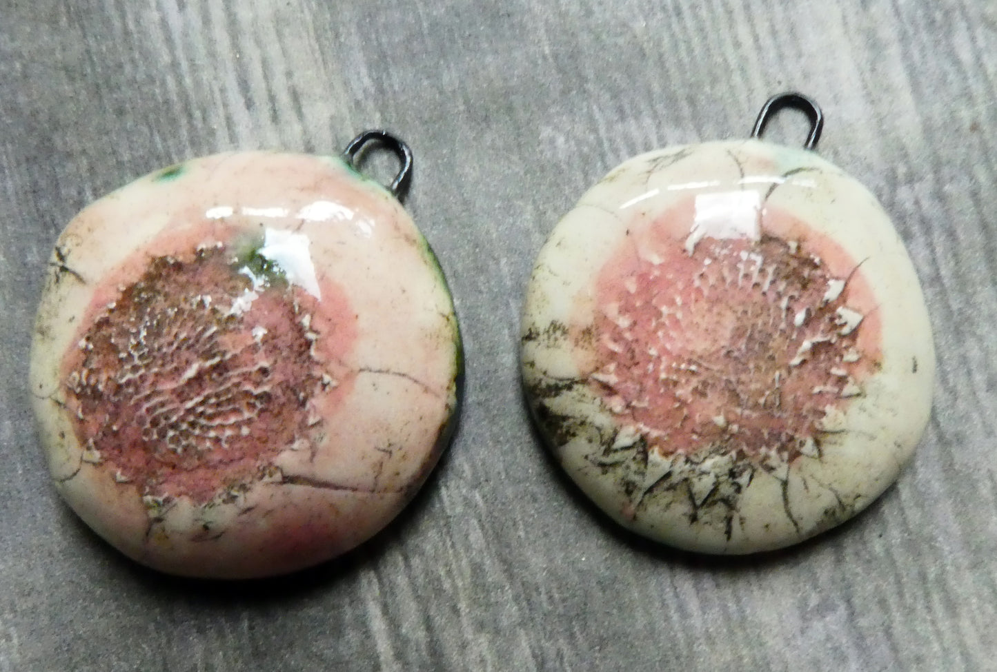 Ceramic Medium Pressed Flower Earring Charms#4